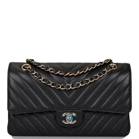 chanel classic chevron caviar|2018 Medium Classic Chevron Caviar Double Flap shoulder bag.